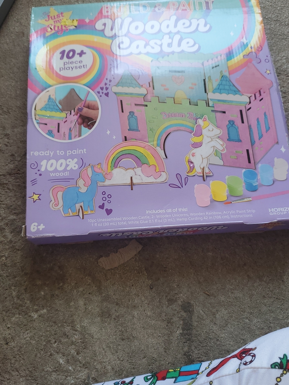 Wooden Castle Build & Paint Set - Pink